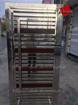 درب استیل تک لنگه چوب و استیل مدل steel door 08